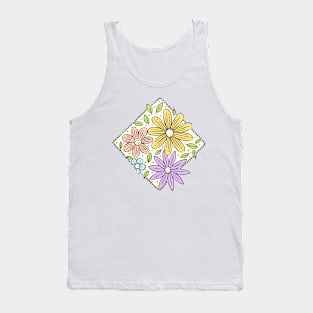 Floral Square Pattern Tank Top